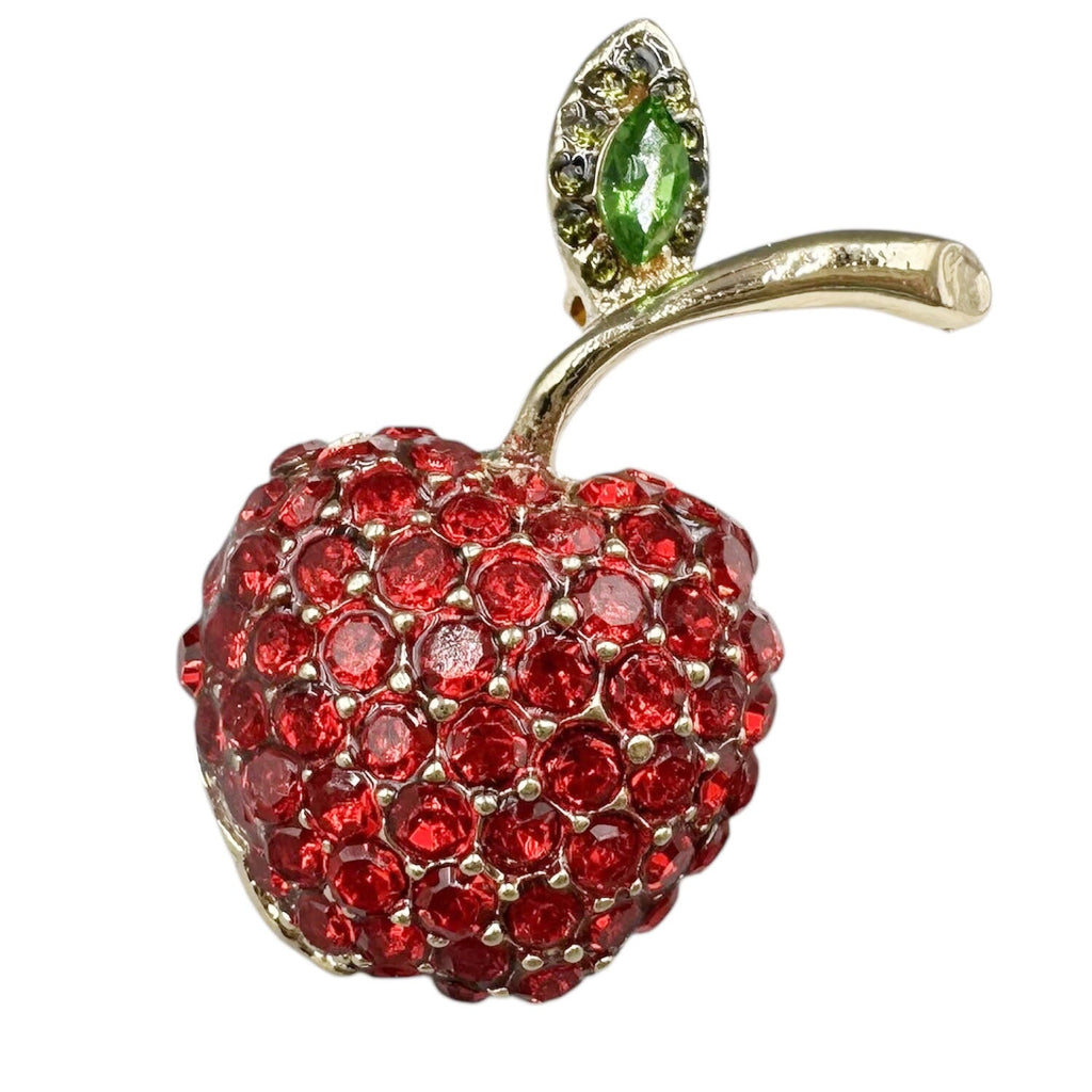 Cherry Rhinestone Brooch PA5105 - view 2