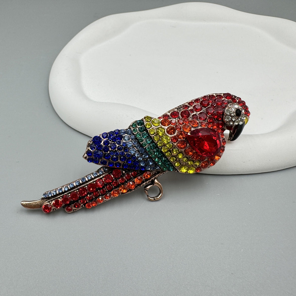 Parrot Bird Rhinestone Brooch PA5115 - view 12