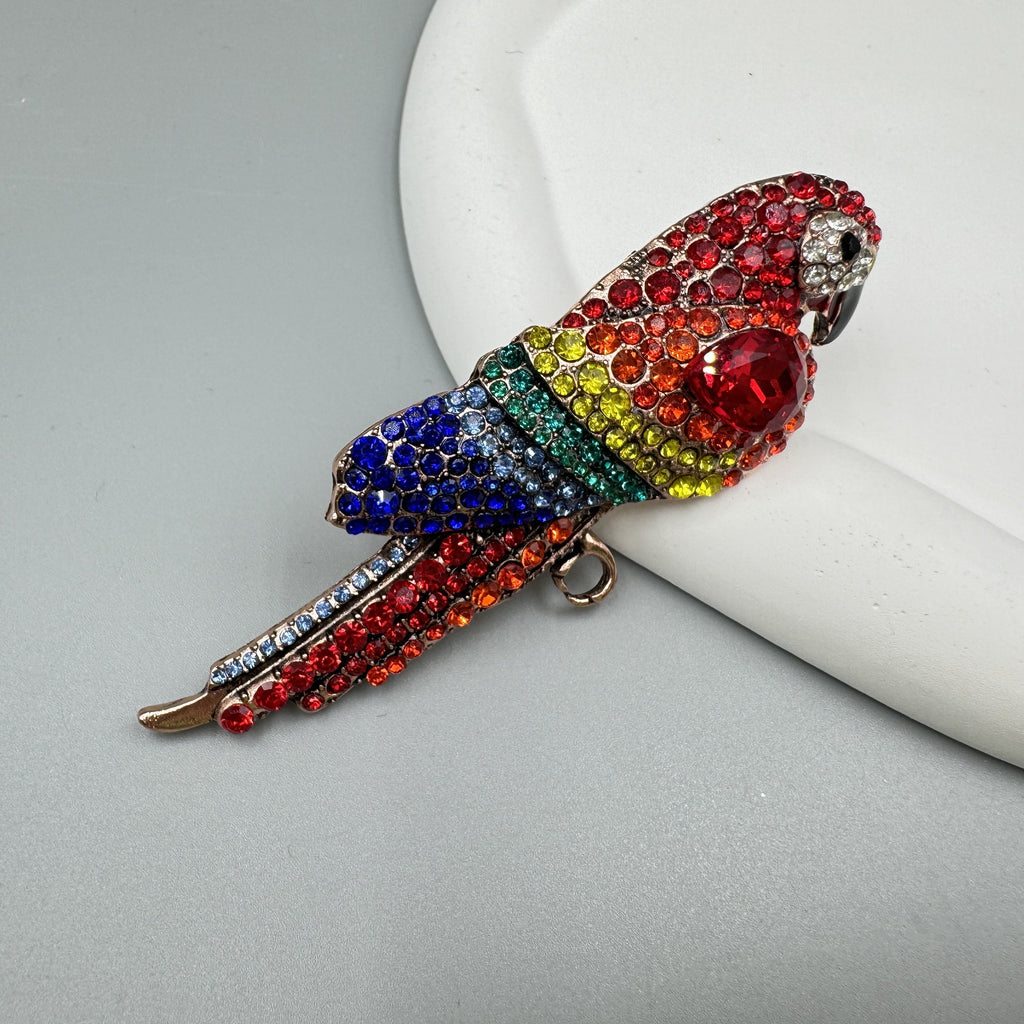Parrot Bird Rhinestone Brooch PA5115 - view 3