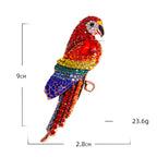 Parrot Bird Rhinestone Brooch PA5115 - view 2