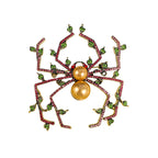 Pearl Spider Rhinestone Brooch PA5116