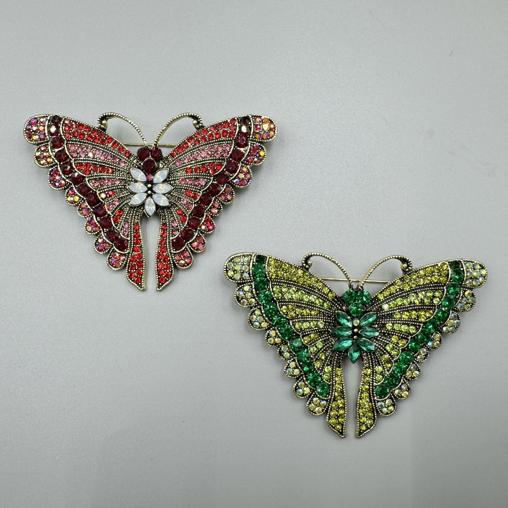 Butterfly Rhinestone Brooch PA5119 - view 7