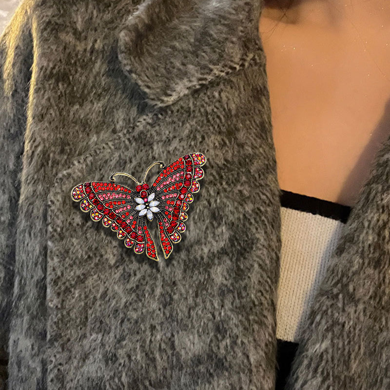 Butterfly Rhinestone Brooch PA5119 - view 8