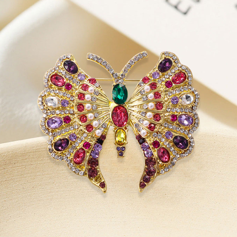 Butterfly Rhinestone Brooch Pin PA5137 - view 6