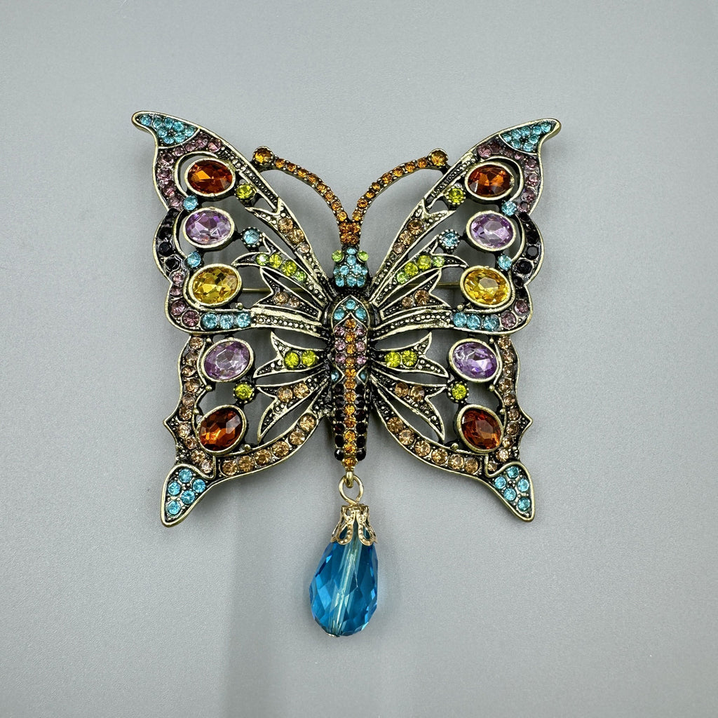 Hollow Butterfly Rhinestone Brooch PA5138 - view 9