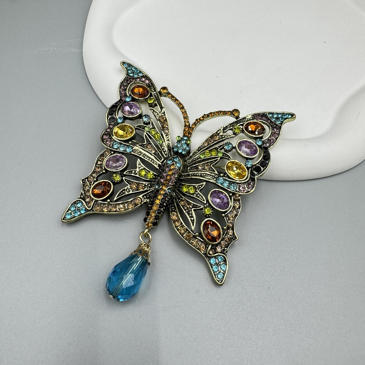 Hollow Butterfly Rhinestone Brooch PA5138 - view 3