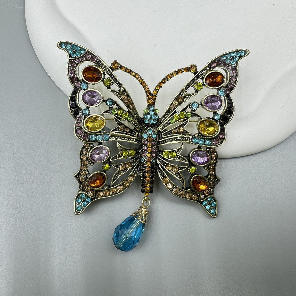 Hollow Butterfly Rhinestone Brooch PA5138 - view 8