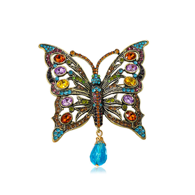Hollow Butterfly Rhinestone Brooch PA5138