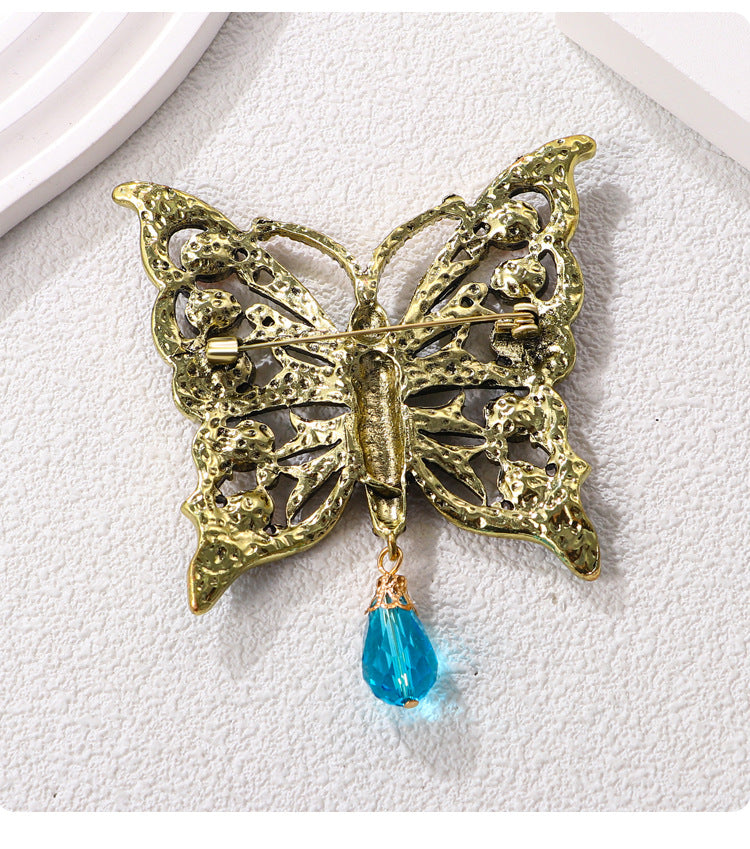 Hollow Butterfly Rhinestone Brooch PA5138 - view 4
