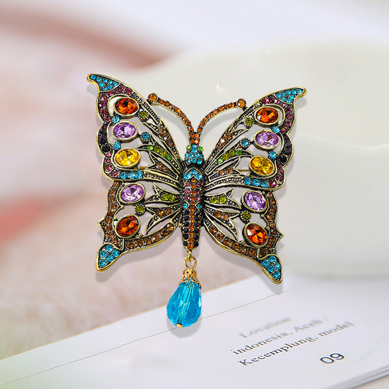 Hollow Butterfly Rhinestone Brooch PA5138 - view 7