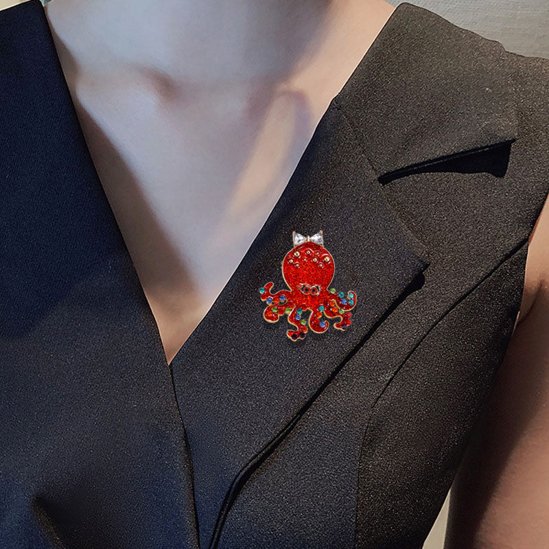 Octopus Alloy Brooch PA5139 - view 4