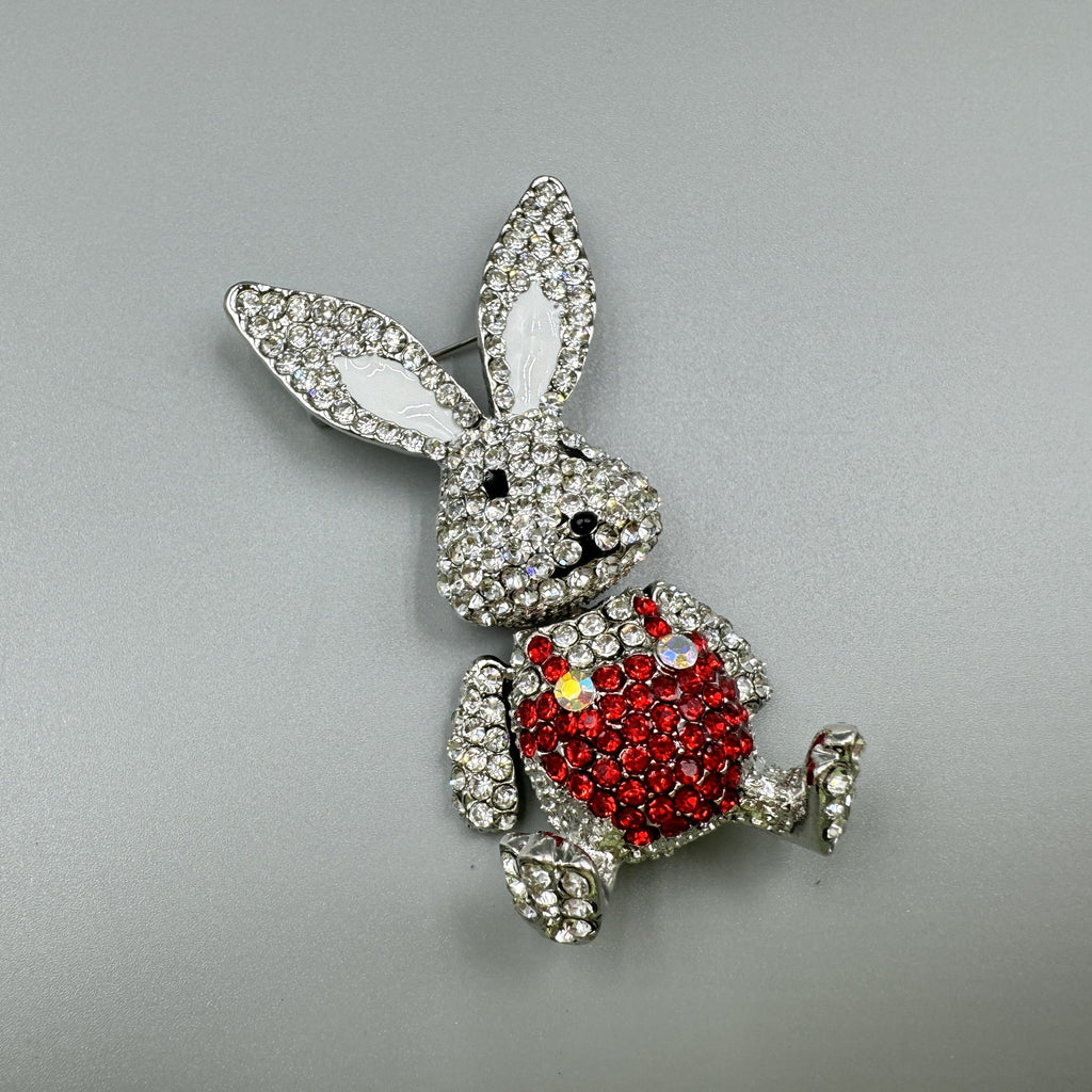 Bunny Rhinestone Brooch PA5145 - view 9