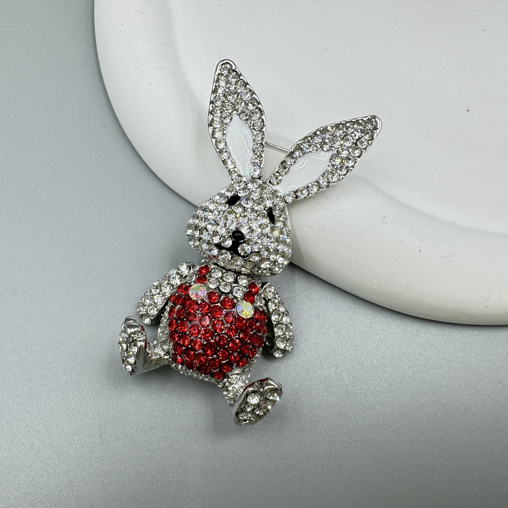 Bunny Rhinestone Brooch PA5145 - view 7