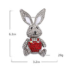 Bunny Rhinestone Brooch PA5145 - view 3
