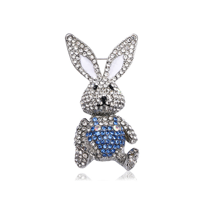 Bunny Rhinestone Brooch PA5145 - view 2