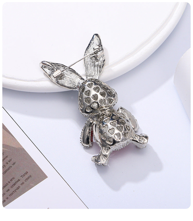Bunny Rhinestone Brooch PA5145 - view 13