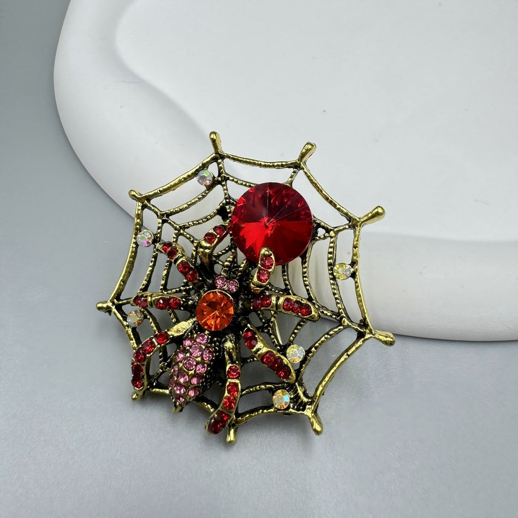 Spider Alloy Rhinestone Brooch PA5161 - view 4