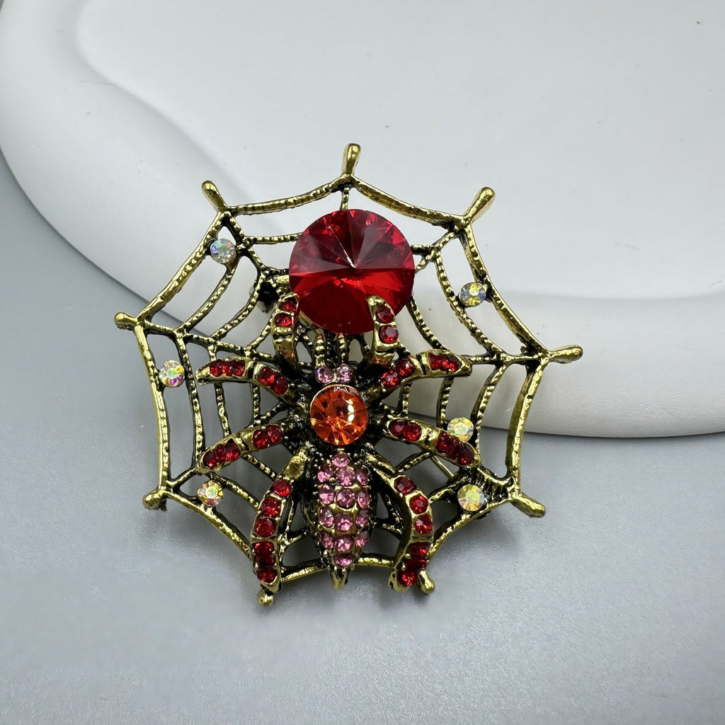 Spider Alloy Rhinestone Brooch PA5161 - view 3