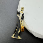 Enamel Carrying Bag Man Brooch PA5175