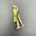 Enamel Carrying Bag Man Brooch PA5175