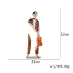Enamel Carrying Bag Man Brooch PA5175