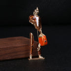 Enamel Carrying Bag Man Brooch PA5175