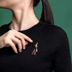 Enamel Carrying Bag Man Brooch PA5175