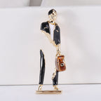 Enamel Carrying Bag Man Brooch PA5175
