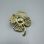 Blue Turquoise Clover Brooch PA5178 - view 8