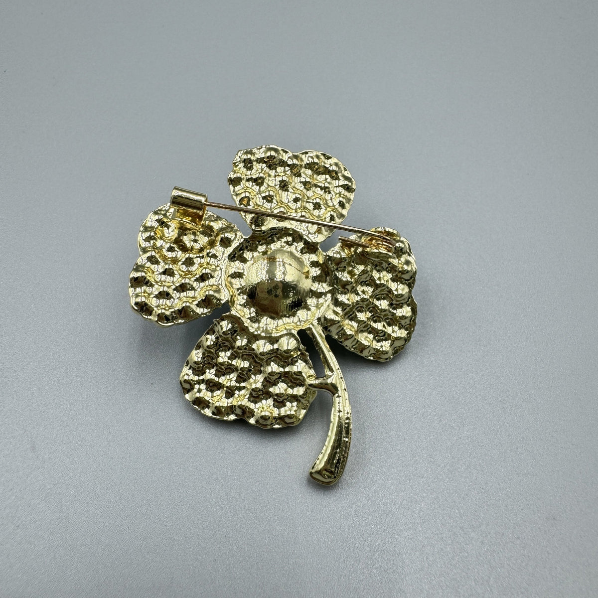 Blue Turquoise Clover Brooch PA5178 - view 8