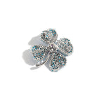 Blue Turquoise Clover Brooch PA5178 - view 7