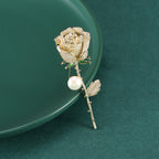 Rose Flowers Rhinestone Brooch PA5191 - view 11