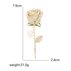 Rose Flowers Rhinestone Brooch PA5191 - view 2