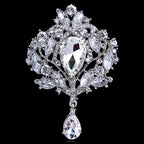 Crown Teardrop Rhinestone Brooch PA5198 - view 20