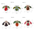 Watermelon Bee Rhinestone Brooch PA5200 - view 2