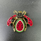 Watermelon Bee Rhinestone Brooch PA5200 - view 8