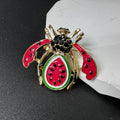 Watermelon Bee Rhinestone Brooch PA5200 - view 6