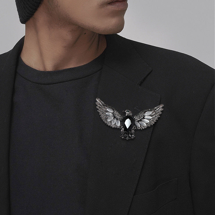 Eagle Rhinestone Brooch PA5206 - view 7