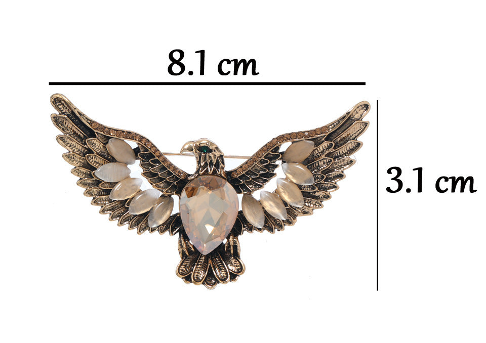 Eagle Rhinestone Brooch PA5206 - view 2