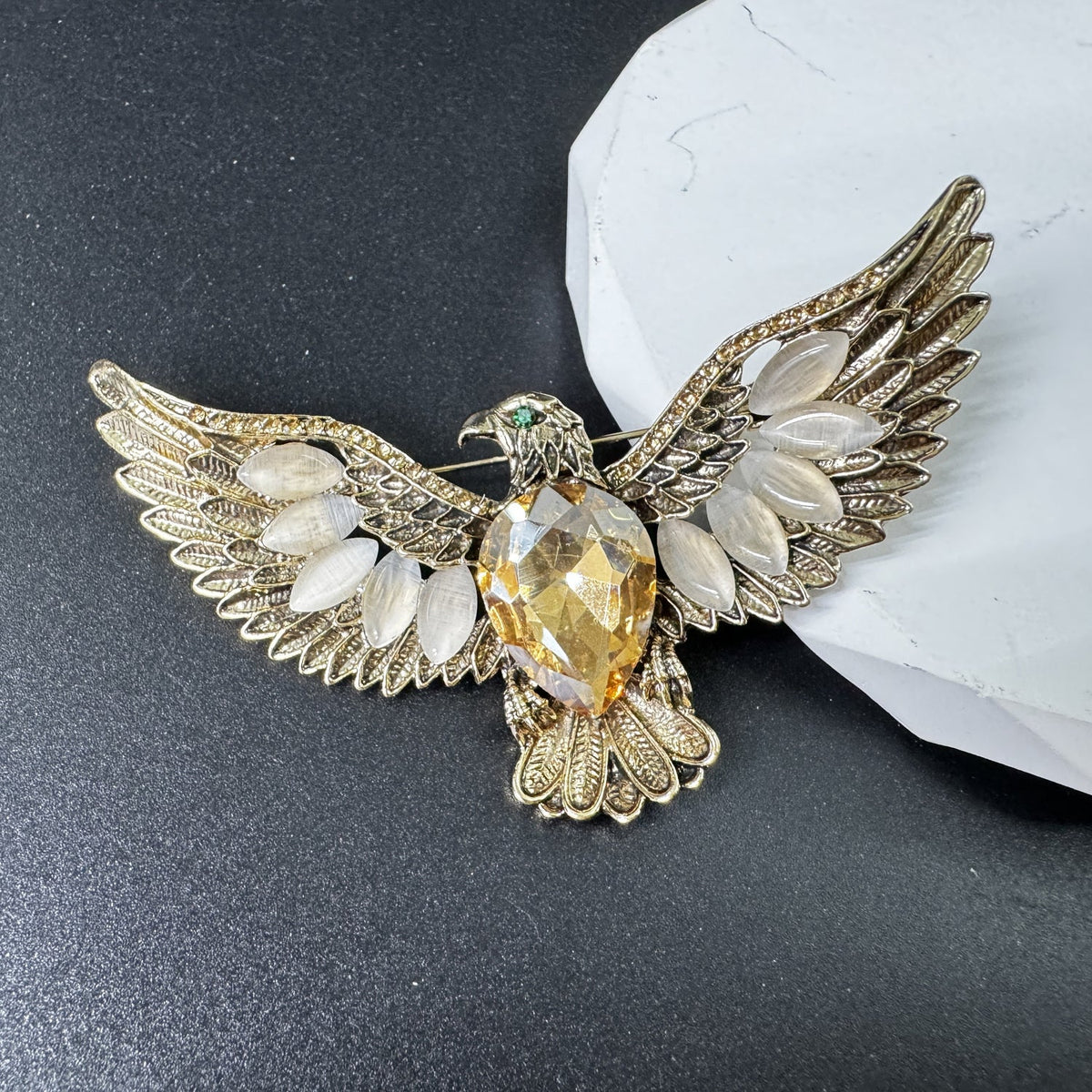 Eagle Rhinestone Brooch PA5206 - view 3