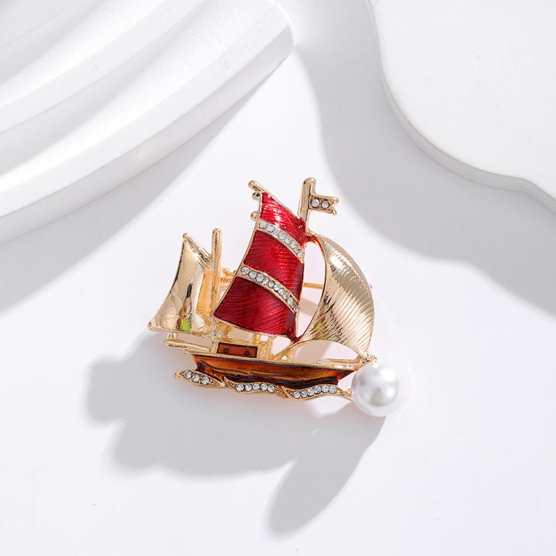 Sailboat Alloy Brooch PA5217