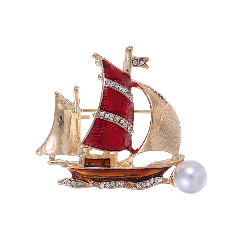 Sailboat Alloy Brooch PA5217