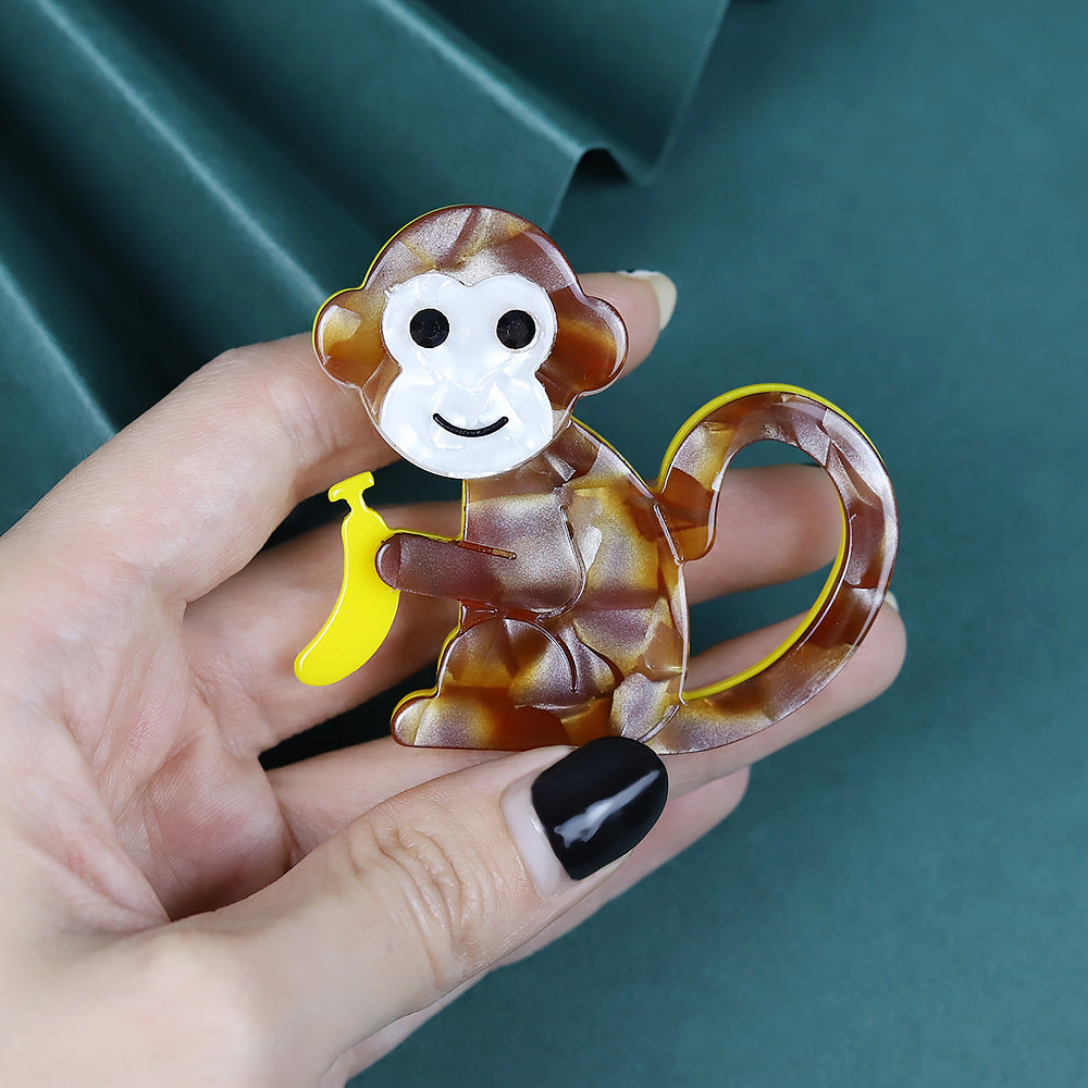 Monkey Shaped Acrylic Brooch PA5220 - view 4