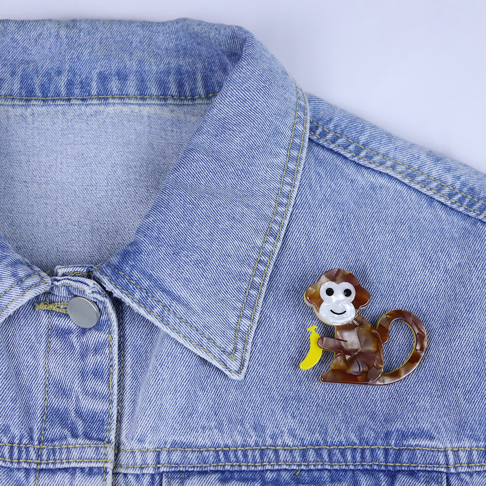 Monkey Shaped Acrylic Brooch PA5220 - view 5