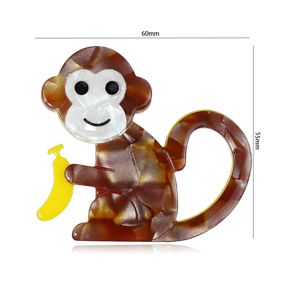 Monkey Shaped Acrylic Brooch PA5220 - view 2