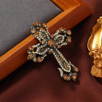 Cross Rhinestone Brooch PA5234 - view 4