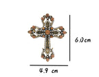 Cross Rhinestone Brooch PA5234 - view 2