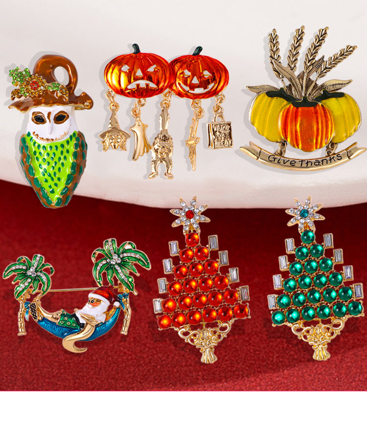 Halloween Evil Pumpkin Enamel Brooch PA5257 - view 5
