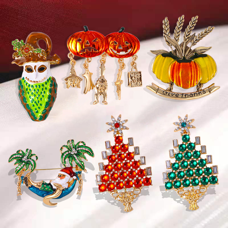 Halloween Evil Pumpkin Enamel Brooch PA5257 - view 6