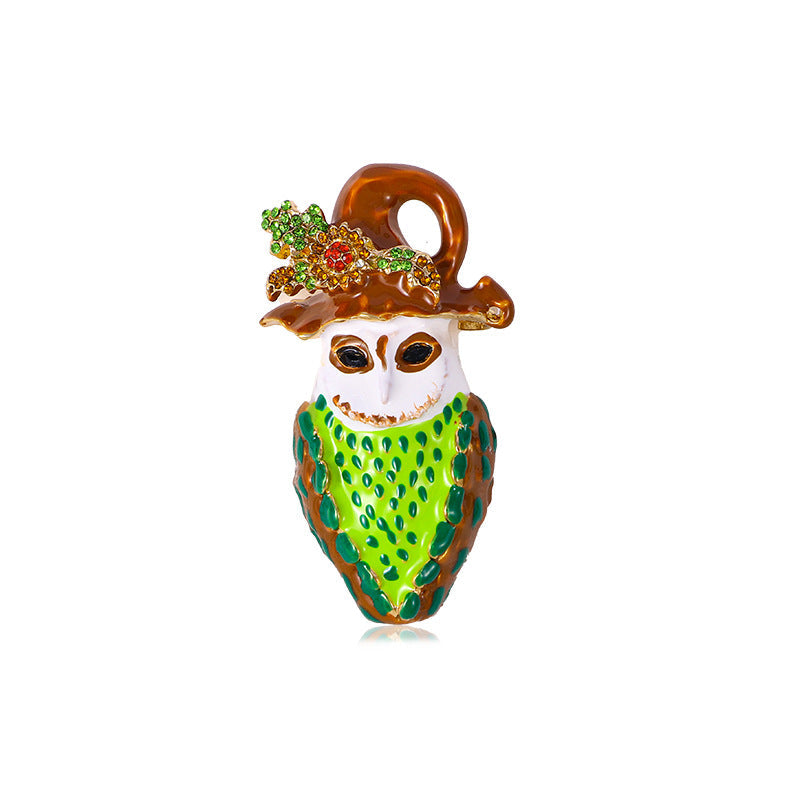 Owl Halloween Enamel Brooch PA5256